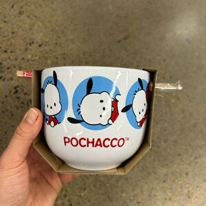 NWT Pochacco Bowl with chopsticks